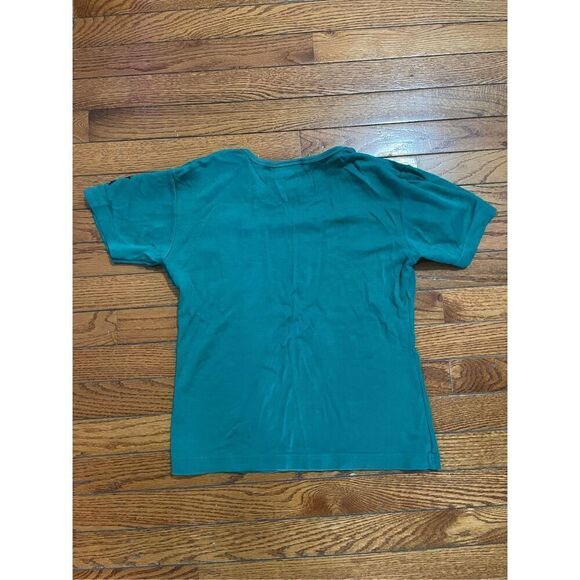 Y2K vintage teal DKNY jeans basic comfort short sleeved t shirt size medium - Picture 5 of 8